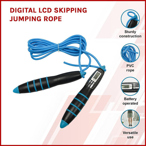 Digital LCD Skipping Jumping Rope - Blue