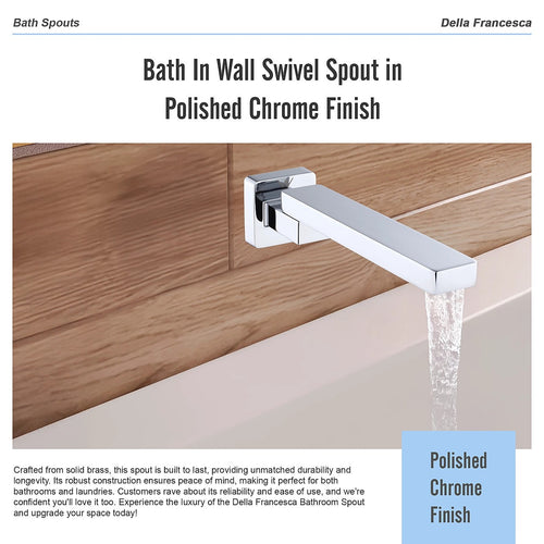 Bath In Wall Swivel Spout in Chrome Finish