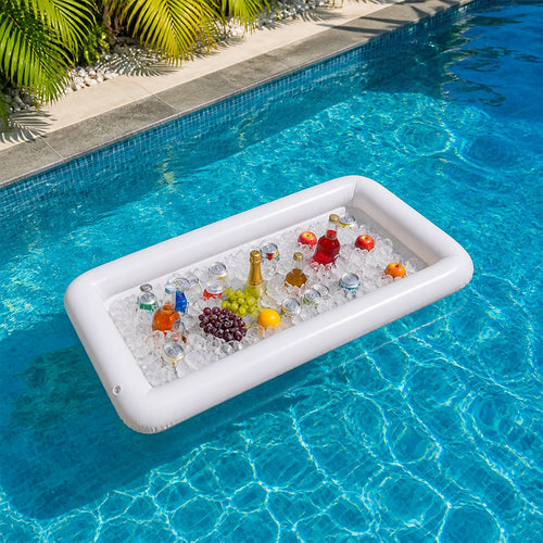 Inflatable Drinks Holder & Floating Ice Bar for Pool Parties