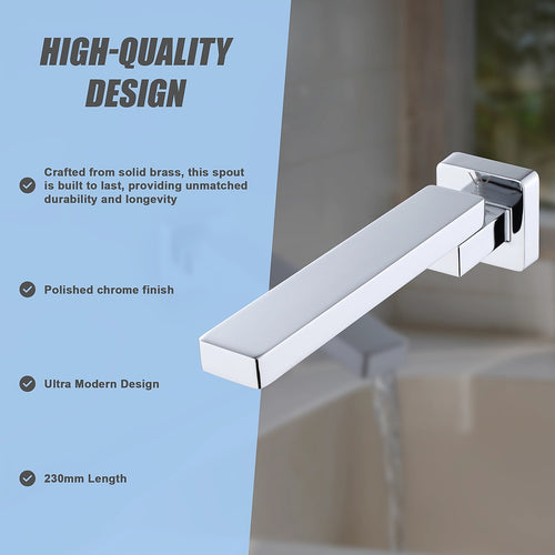 Bath In Wall Swivel Spout in Chrome Finish