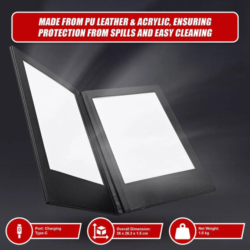 LED Backlit Menu Holder – Illuminated Display Stand for Restaurants, Cafes & Bars