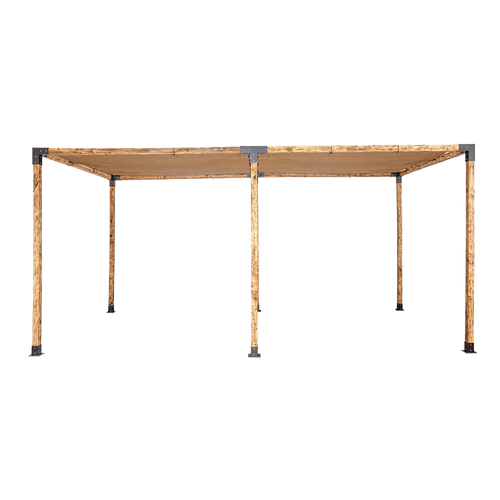 Roof Pergola Gazebo Shed Matte Black Steel Double with Coffee Screens Brackets DIY Kits