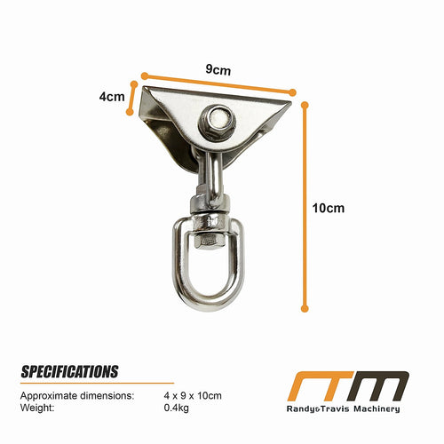 360 Degree Swivel Swing Hanger with Stainless Steel Hook for Ceiling Heavy Duty Hanging Gym Equipment