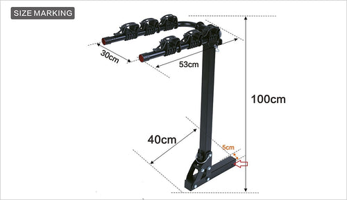 3 Bike Hitch Mount Bicycle Rack Carrier for Car & SUV Tow Bar