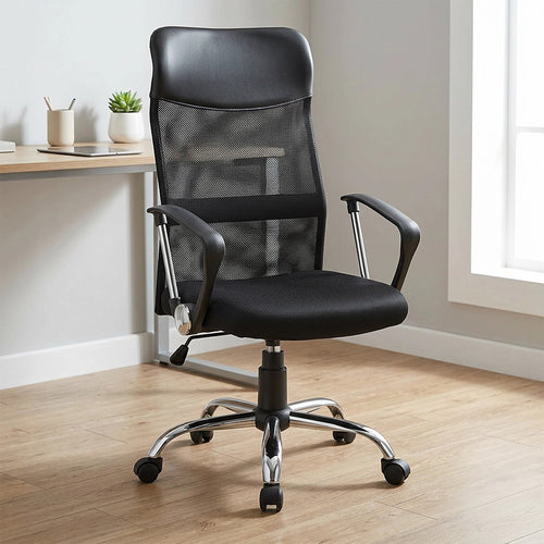 Ergonomic Mesh PU Leather Office Chair