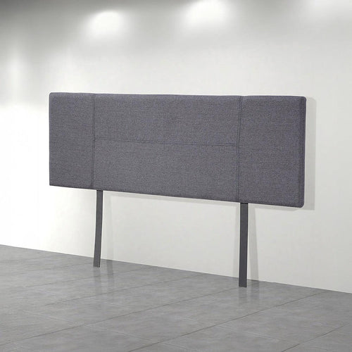 Queen Grey Linen Fabric Bed Headboard Bedhead