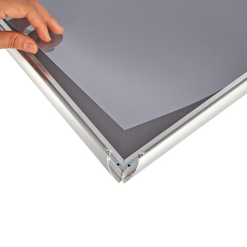 A2 2pc Premium Aluminium Snap Poster Frame Wall Mount Sign Holder Silver