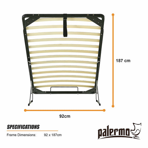 Gas Lift Bed Mechanism – Single Bed Frame with Wooden Slats