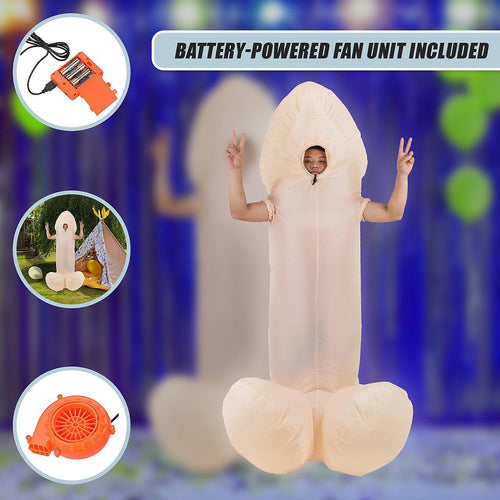 Willy Fancy Dress Inflatable Suit -Fan Operated Costume