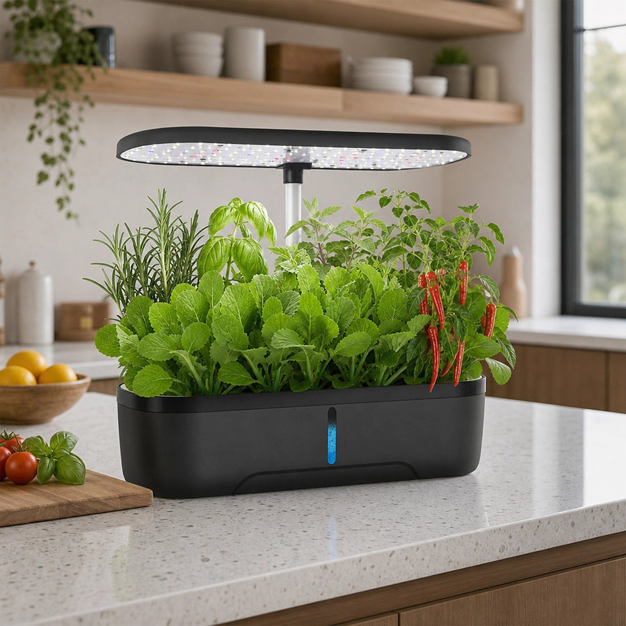 Hydroponics Growing System with 12 Pods and 24W LED Light