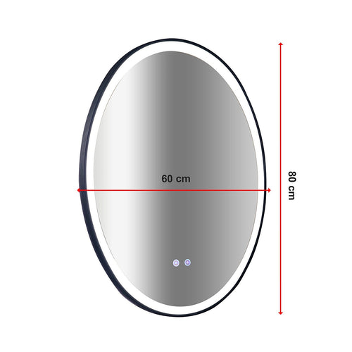 Oval Mirror LED Anti-Fog Illuminated Bathroom Living Room