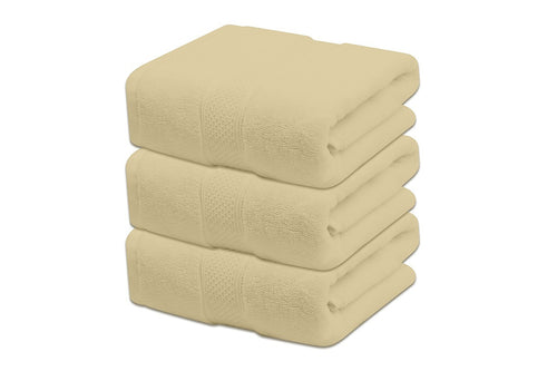 500 GSM Cotton Bath Towels 4 Pack Beige