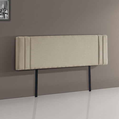 Beige Linen Fabric King Deluxe Headboard Bedhead