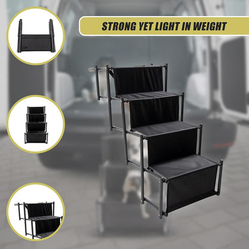 Folding Pet Dog Car Boot Access Steps Ladder Stairs Strong Lightweight