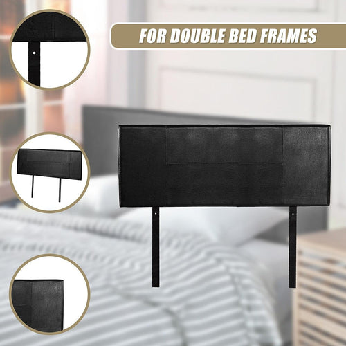 Double Black PU Leather Bed Headboard Bedhead