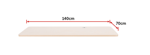 Office Home Computer Desk Table Top 140 x 70cm in White Oak