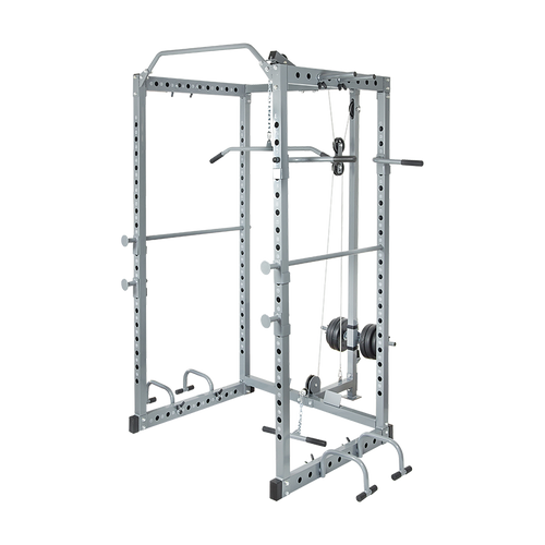 Power Rack Squat Cage with Lat Pulldown – Home Gym Fitness Stands for Strength Training