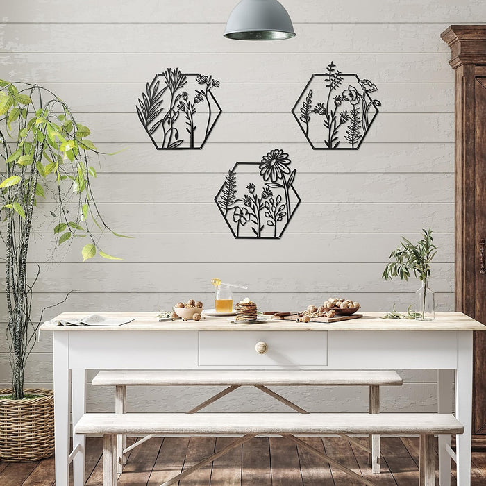 3pc Metal Art Wall Decor