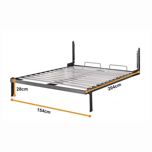 Queen DIY Wall Bed Hardware Kit with Black handle – Frame & Mechanism for Custom Build