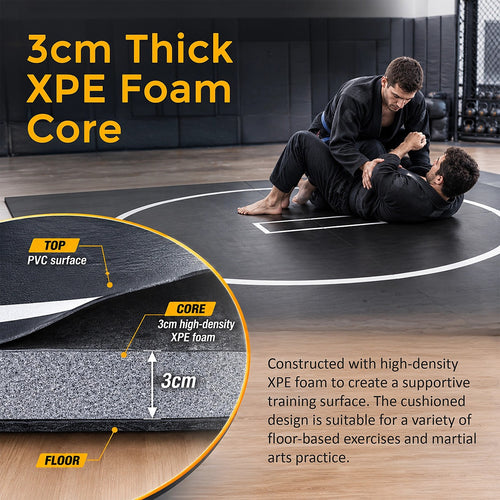 Roll Up Wrestling Mat 3m x 3m MMA Jiu Jitsu Training Mat