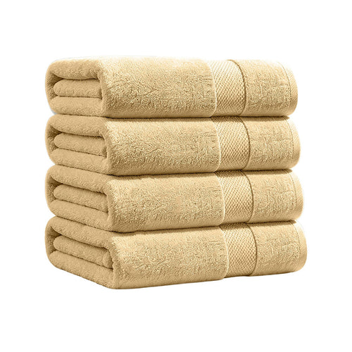 500 GSM Cotton Bath Towels 4 Pack Beige