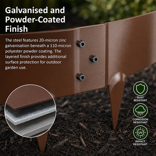 Steel Tree Rings – 60cm Garden Edging with Ground Spikes