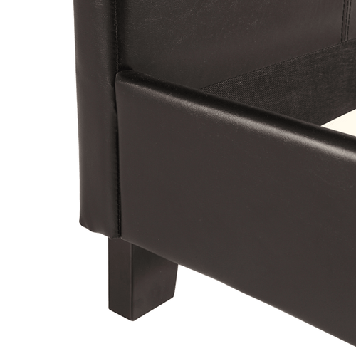 Double Bed Frame Black PU Leather