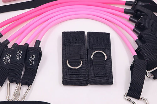 14-Piece Pilates Bar Kit with Resistance Bands & Belt – Versatile Home Fitness Pedal Puller for Full-Body Workouts