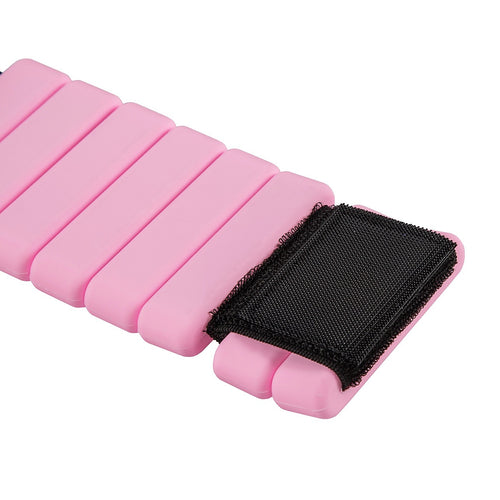2-Piece Ankle & Wrist Weights – 1kg Pair Adjustable Workout Bangles Pink for Fitness Training