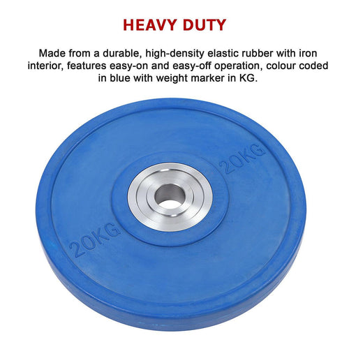 20kg PRO Olympic Rubber Bumper Weight Plate