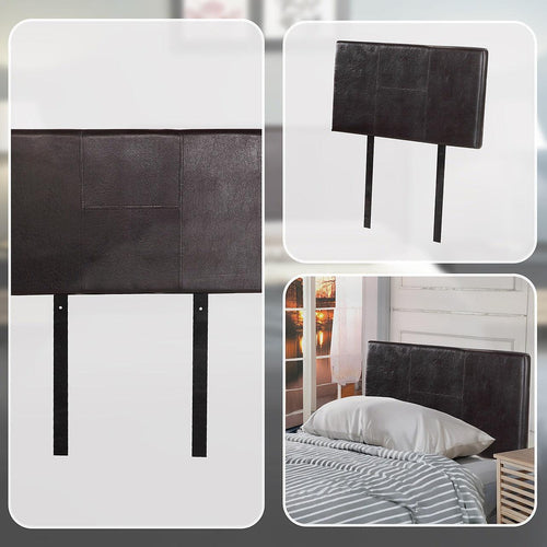 Single Brown PU Leather Bed Headboard Bedhead