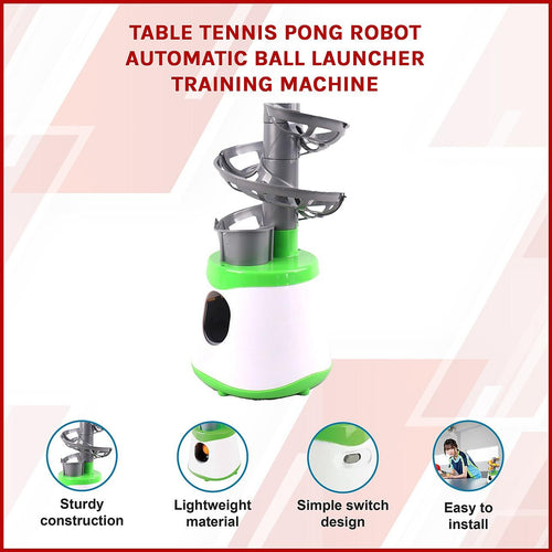 Table Tennis Pong Robot Automatic Ball Launcher Training Machine