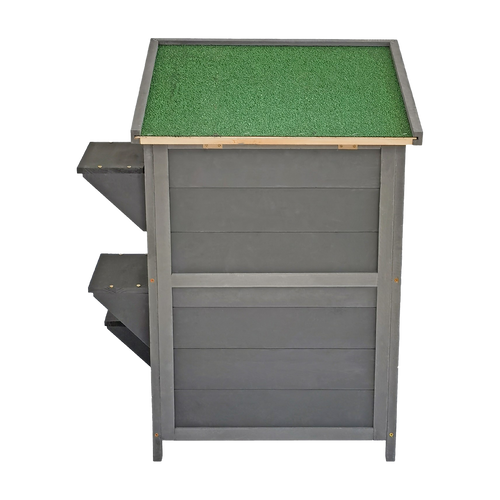 2-Story Wooden Cat House – Weatherproof Indoor/Outdoor Pet Shelter with Bitumen Roof