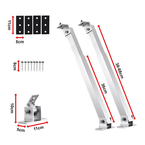 Adjustable Solar Panel Tilt Mount Brackets Kit – Roof, Ground & Boat Mounting System