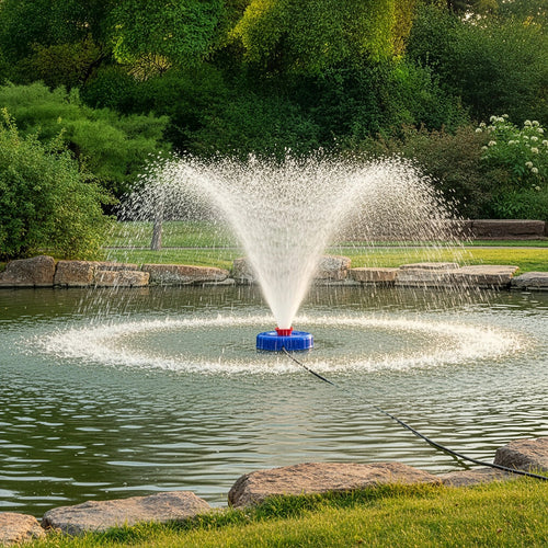 Large Floating Pond Fountain Pump for Outdoor Water Features & Efficient Aeration