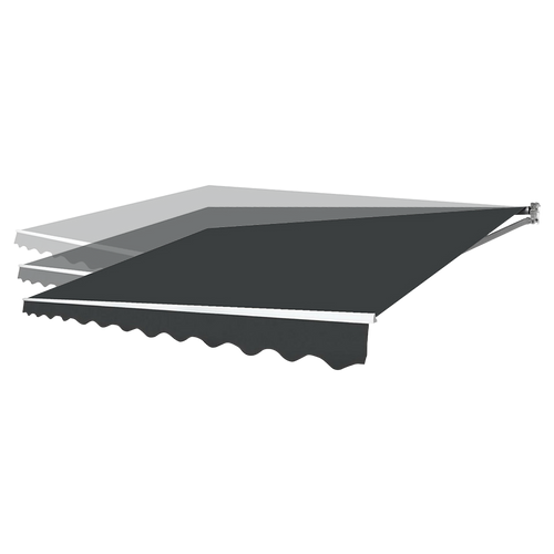 Outdoor Awning Grey - 4x3m Retractable Sunshade