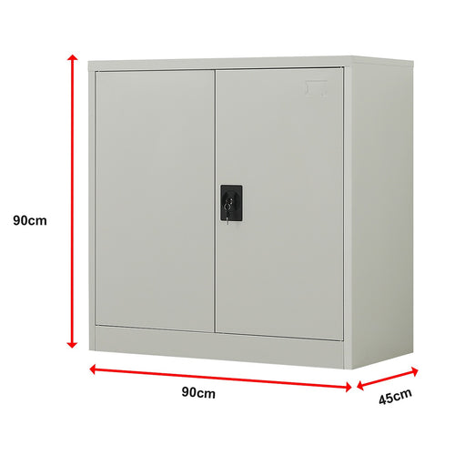 Two-Door Metal Locker - Grey without Legs