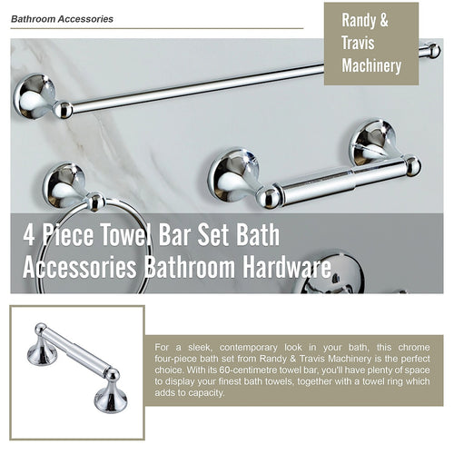 4 Piece Towel Bar Set Bath Accessories Bathroom Hardware