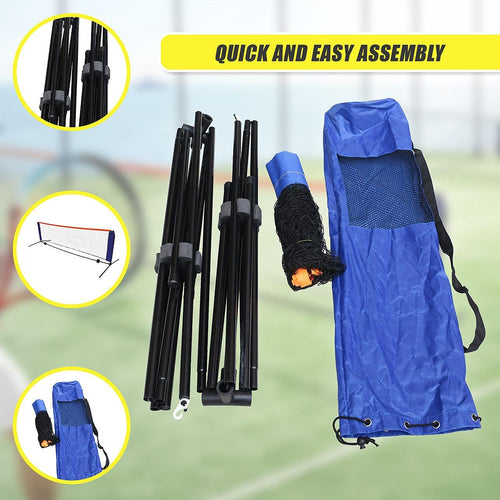 6 Meters Portable Foldable Mini Tennis Net & Post Set