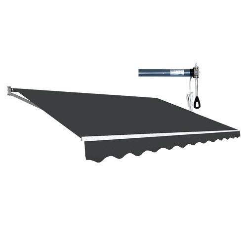 Outdoor Awning Grey - 4x2.5m Retractable Sunshade