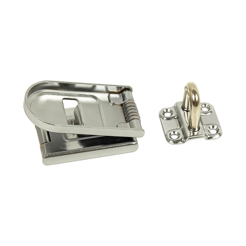 Security Lock Hardened Steel Fixed Staple Hasp 6-1/4 in. L