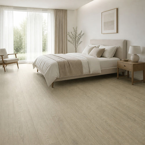 Self Adhesive Vinyl Floor Tiles Peel & Stick Flooring Light Grey Oak 16 Pack 2.3m²