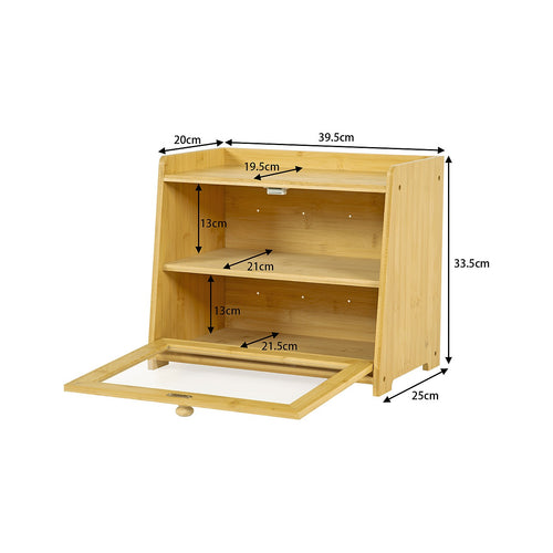 Black Bread Box – Large Kitchen Countertop Bread Storage