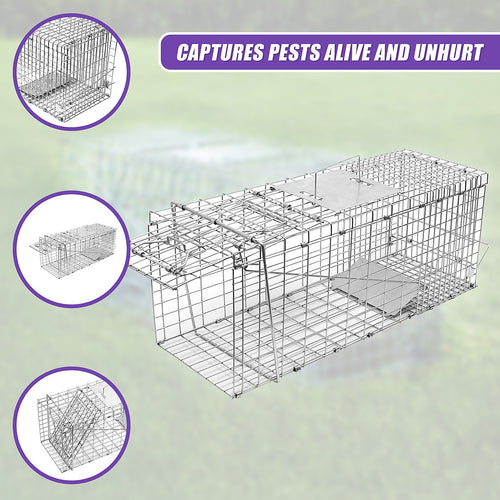 Trap Humane Possum Cage Live Animal Safe Catch Rabbit Cat Hare Fox Bird