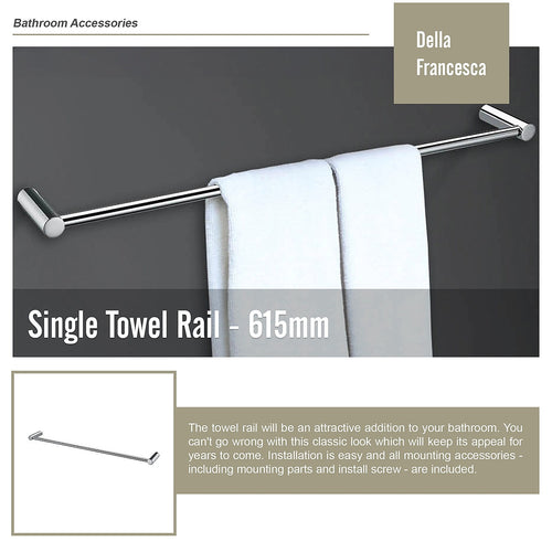 Single Towel Rail - 615mm