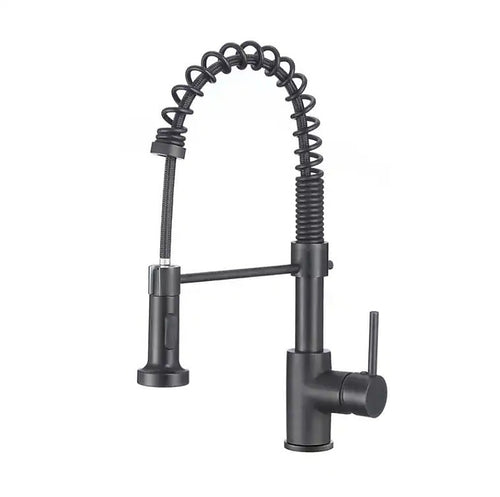 Basin Mixer Tap Faucet with Extendable Spout – Kitchen & Laundry Sink in Black