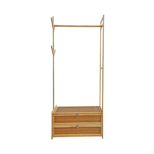 70cm Clothes Rack Stand Storage Shelves Modern Coat Tree - Wood