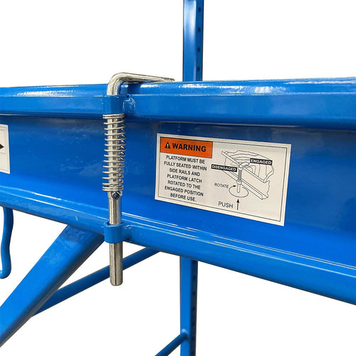 Mobile Scaffold Ladder - Blue, Wheeled, 450kg Capacity