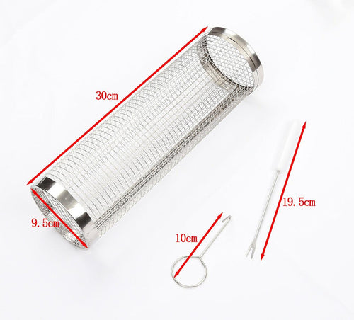 2pc BBQ Basket Round Campfire Grid Cookware