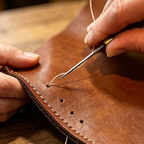 Leather Sewing Kit with Speedy Stitcher Awl, Waxed Thread & Repair Needles for Leather, Canvas & Upholstery